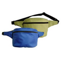 600D Polyester Fanny Pack w/ Adjustable Strap & 2 Side Zipper Pockets